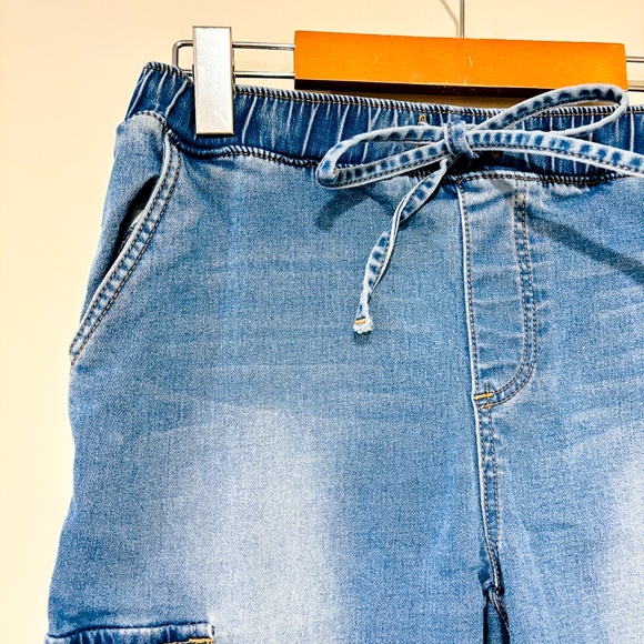 STREETWEAR SOCIETY Washed blue cargo jeans - Picture 2 of 10